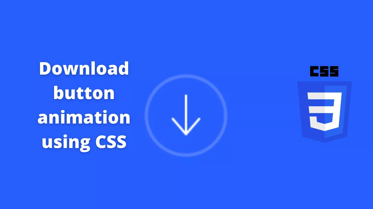 download button animation using CSS