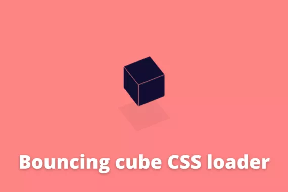 Bouncing cube CSS loader